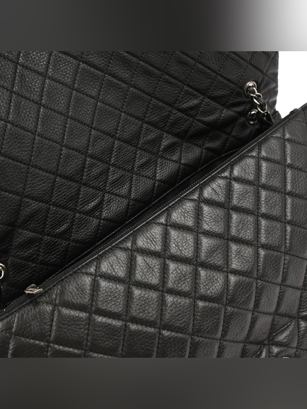 CHANEL Calfskin Quilted XXL Travel Flap Bag in Black - Picture 12 of 15